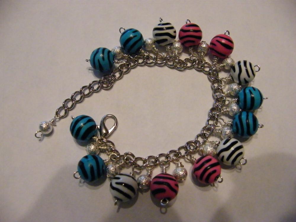 Fun & Funky Multi Colored Zebra Bracelet